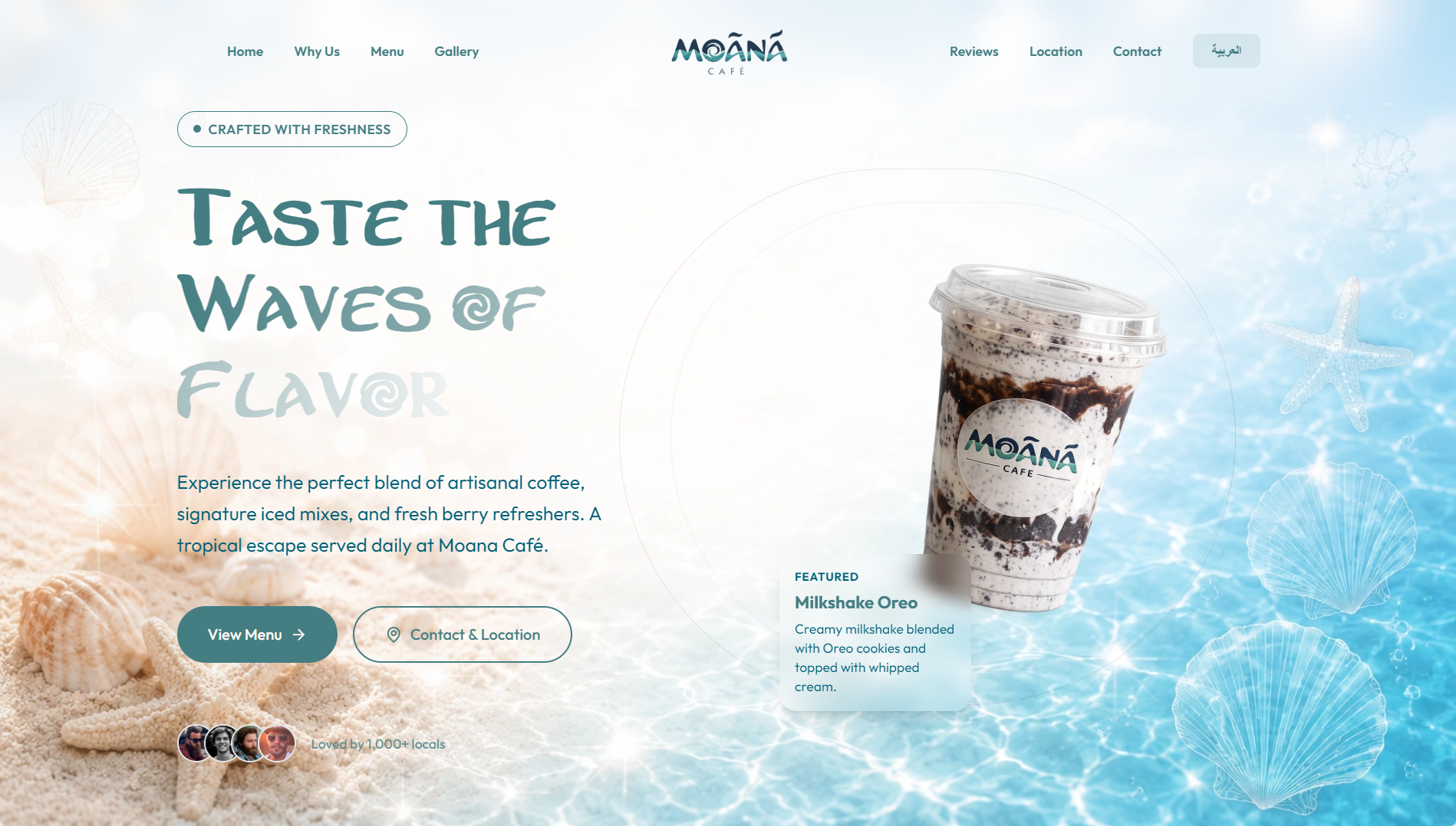 Moana Cafe Website
